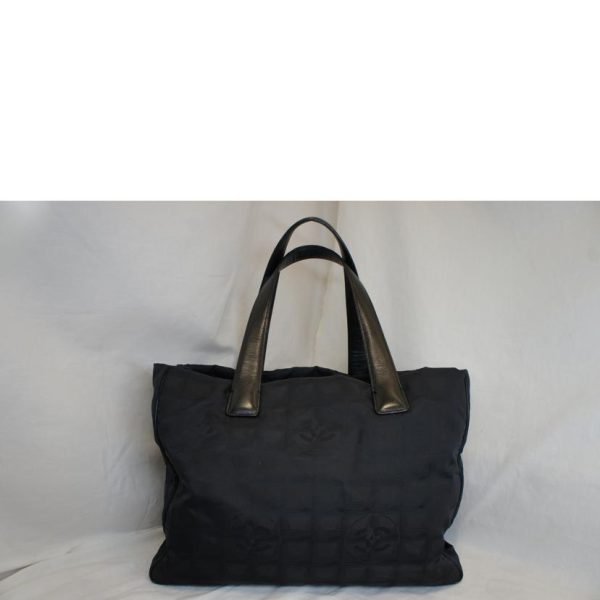 06421 2 Chanel New Travel Line Tote Bag Black