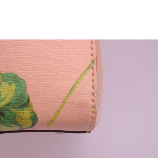 06462 18 Gucci Bamboo Floral Shopper Medium Bag Pink