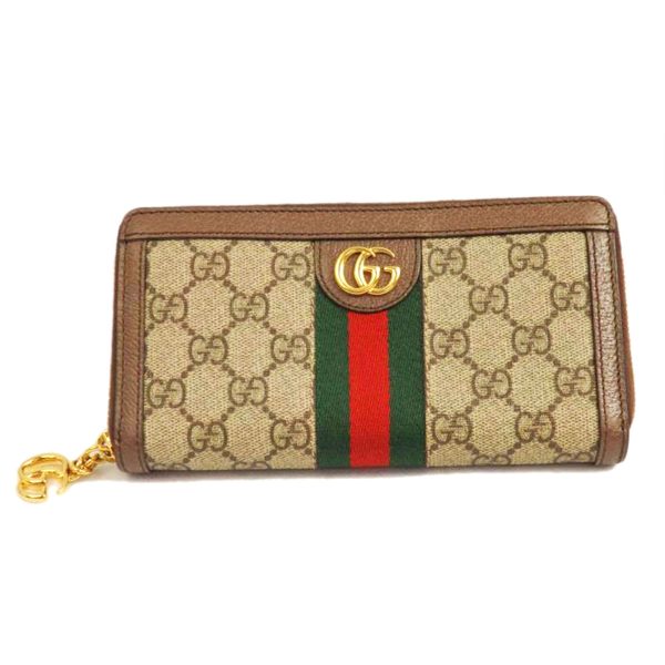 06503 1 Gucci Offdia GG Supreme Sherry Zip Around Wallet