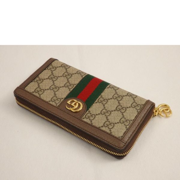 06503 3 Gucci Offdia GG Supreme Sherry Zip Around Wallet