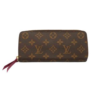 06534 1 Fendi Pouch Vanity Zucca Pattern Vintage Brown