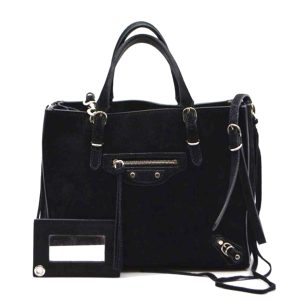 06576 1 Saint Laurent Leather Tote Black