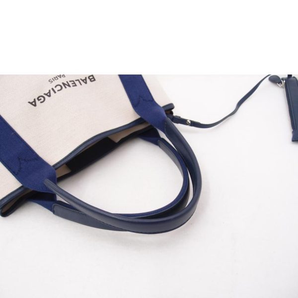 06606 4 Balenciaga Navy Cabas S Tote Bag Blue