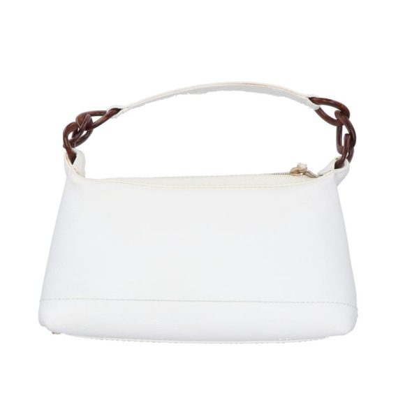 06729 2 Chanel Vintage Caviar Semi Shoulder Bag White