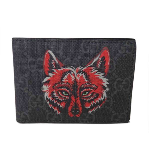 06759 1 Gucci GG Pattern Card Case Billfold Animal Print