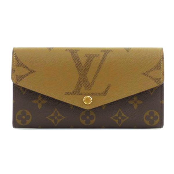 06830 1 Louis Vuitton Portefeuille Sarah Giant Reverse Wallet Brown