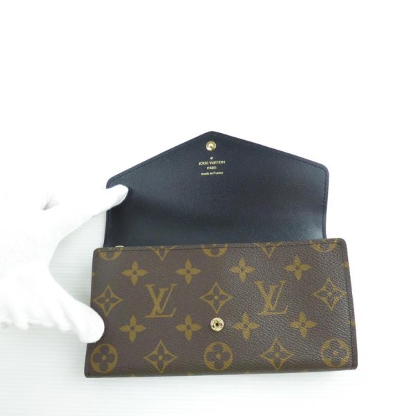 06830 4 Louis Vuitton Portefeuille Sarah Giant Reverse Wallet Brown