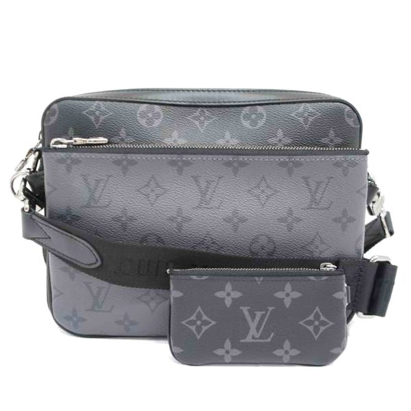 06878 1 Louis Vuitton Trio Messenger Bag Monogram Eclipse Black