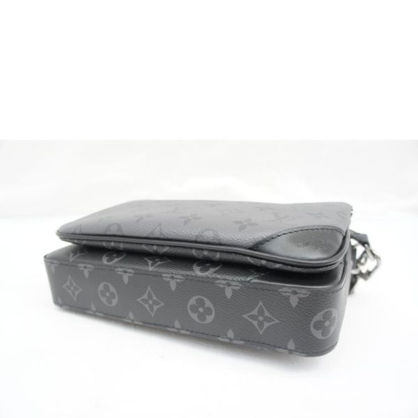 06878 3 Louis Vuitton Trio Messenger Bag Monogram Eclipse Black