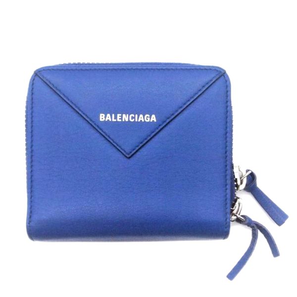 06899 1 Balenciaga Paper Bill Fold Compact Wallet Black