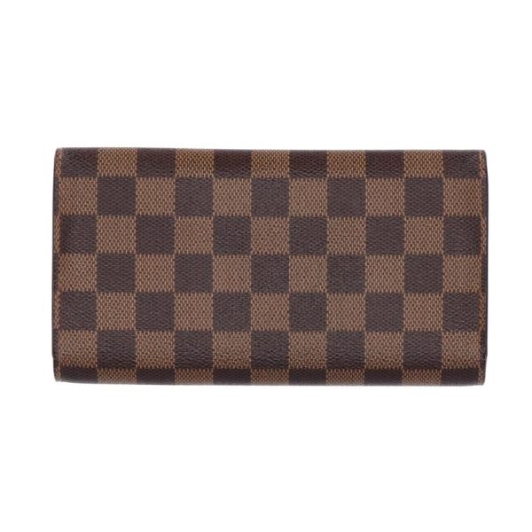 07078 2 Louis Vuitton Portefeuil Sarah Damier Ebene Wallet Brown