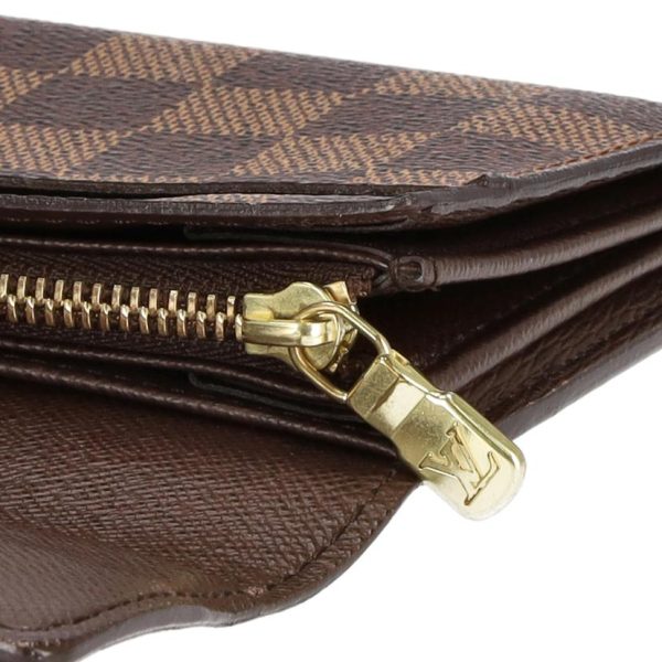 07078 9 Louis Vuitton Portefeuil Sarah Damier Ebene Wallet Brown