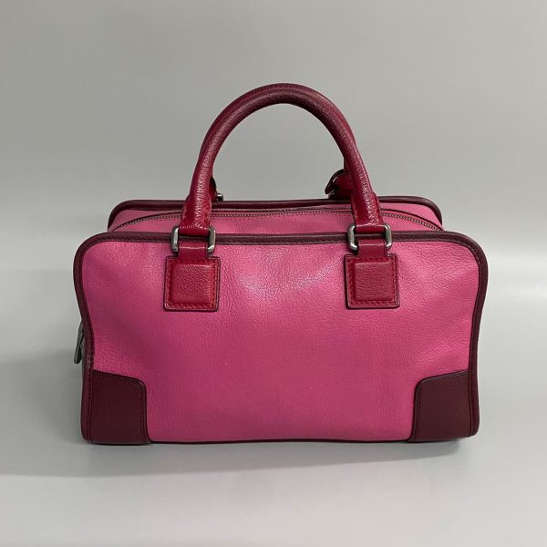 0718mnb128 5 4 Loewe Amazona 28 Anagram Leather Boston Bag Multicolor