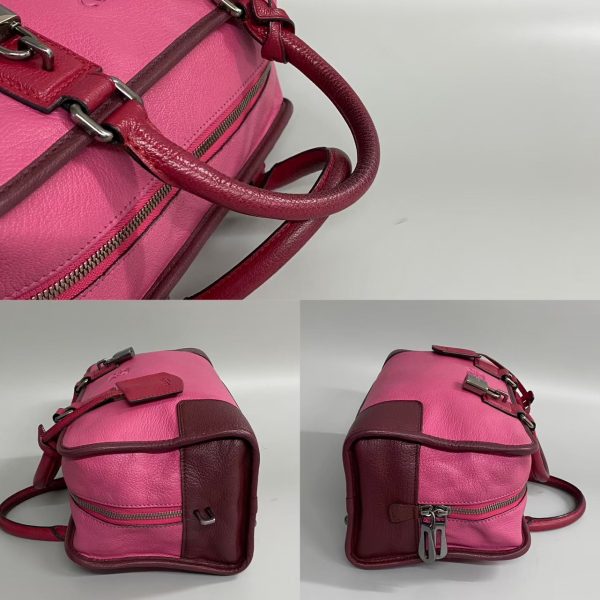 0718mnb128 5 5 Loewe Amazona 28 Anagram Leather Boston Bag Multicolor