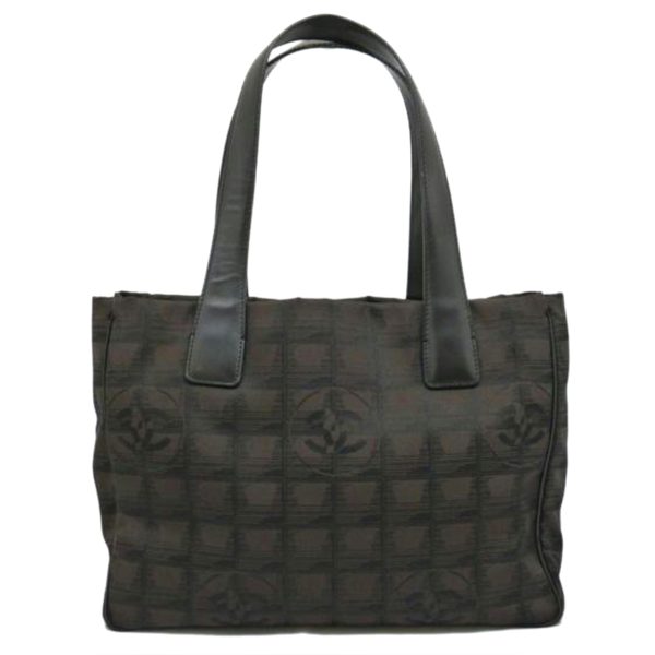 07197 1 CHANEL New Travel Line Tote Bag PM Black