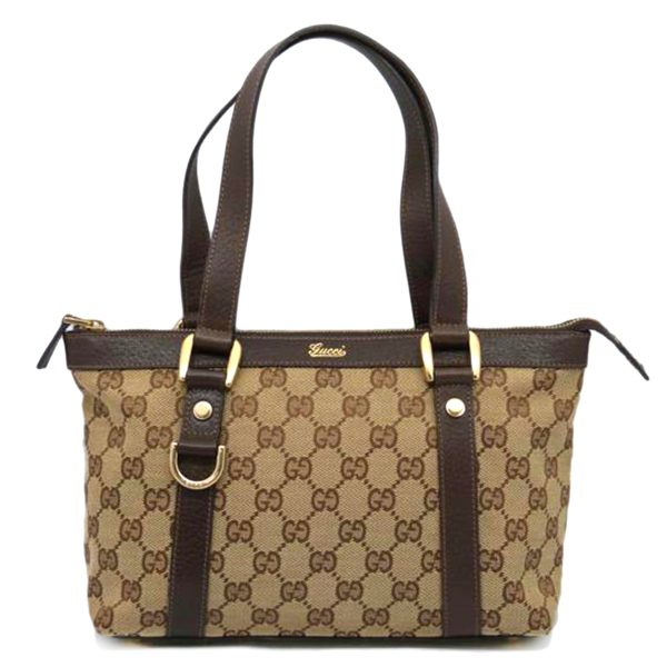 07326 1 Gucci GG Canvas Handbag Beige