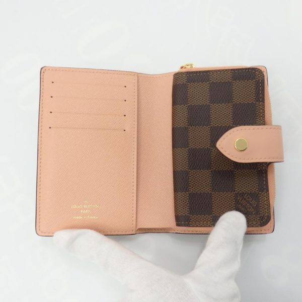 07342 4 Louis Vuitton Portefeuil Juliette Damier Ebene Wallet Cream