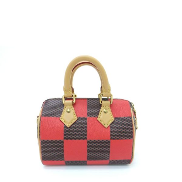 07453 2 Louis Vuitton Speedy Bandouliere 18 Damier Pop Handbag Brown