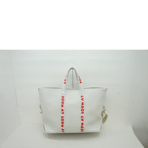 07542 2 Louis Vuitton NIGO Collaboration Trolley Tote White LV MADE