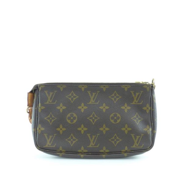 07554 2 Louis Vuitton Pochette Accessoire Monogram Bag Brown