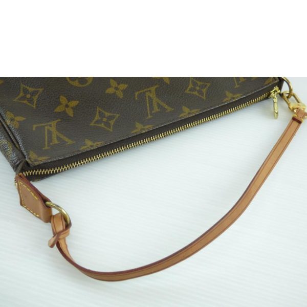 07554 4 Louis Vuitton Pochette Accessoire Monogram Bag Brown