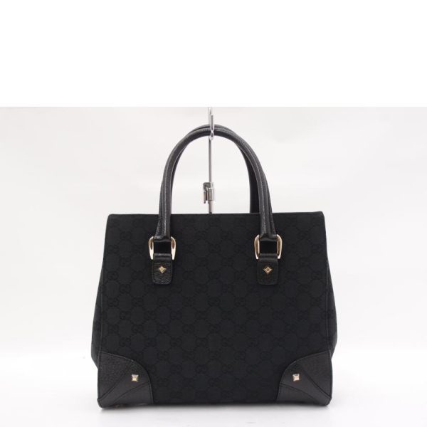 07646 2 Gucci GG Canvas Tote Bag Black