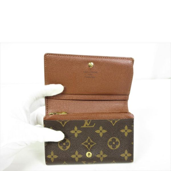 07716 4 Louis Vuitton Portomone Vietresor Monogram Wallet Brown