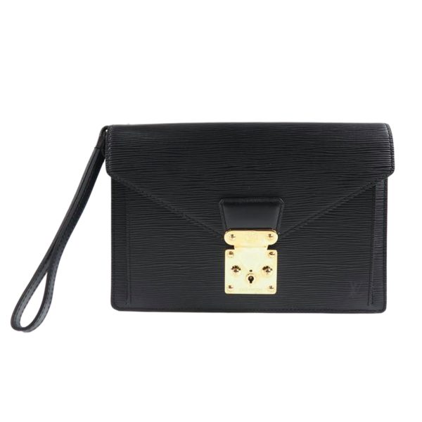 07724 1 Louis Vuitton Dragonne Pochette Epi Noir