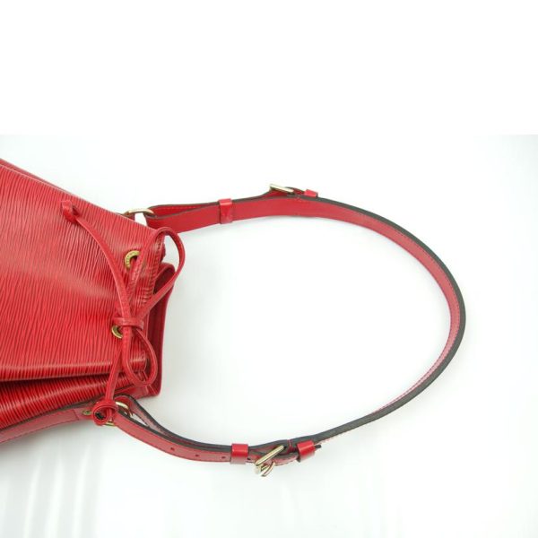 07771 4 Louis Vuitton Petit Noe Epi Tote Bag Red