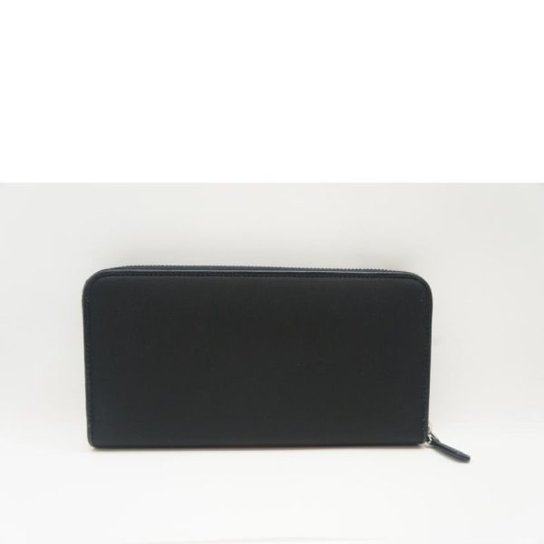 07887 2 Prada Tessuto Round Zip Long Wallet Black