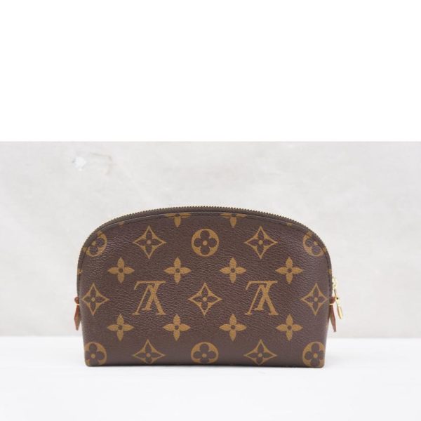 08003 2 Louis Vuitton Pochette Cosmetic Bag Monogram Canvas Brown