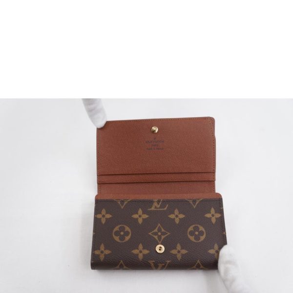 08034 4 Louis Vuitton Portefeuil Vietresor Monogram Wallet Brown