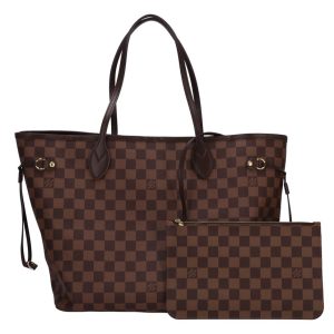 08105 1 Louis Vuitton Fold Tote MM Shoulder Bag Brown Black