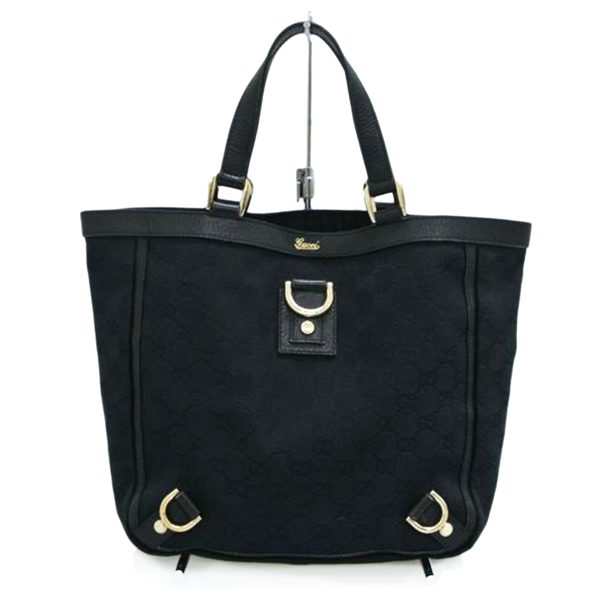 08142 1 Gucci GG Abbey Line Tote Bag Black