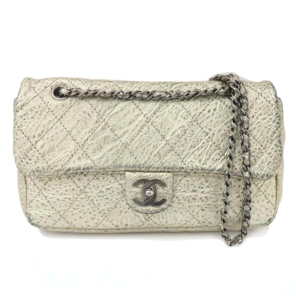 08143 1 Chanel Calfskin Chain Shoulder Bag Black