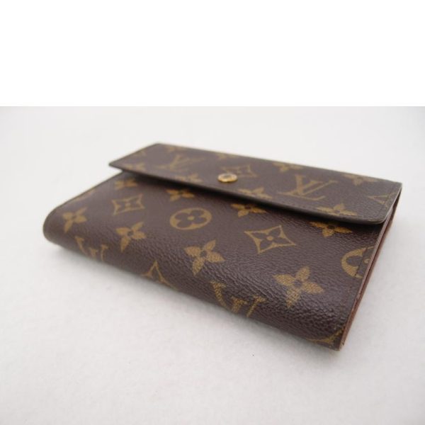 08213 3 Louis Vuitton Porte Tresor Etuy Papier Monogram Wallet Brown