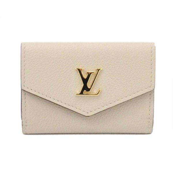 08219 1 Louis Vuitton Lock Mini Wallet Greige