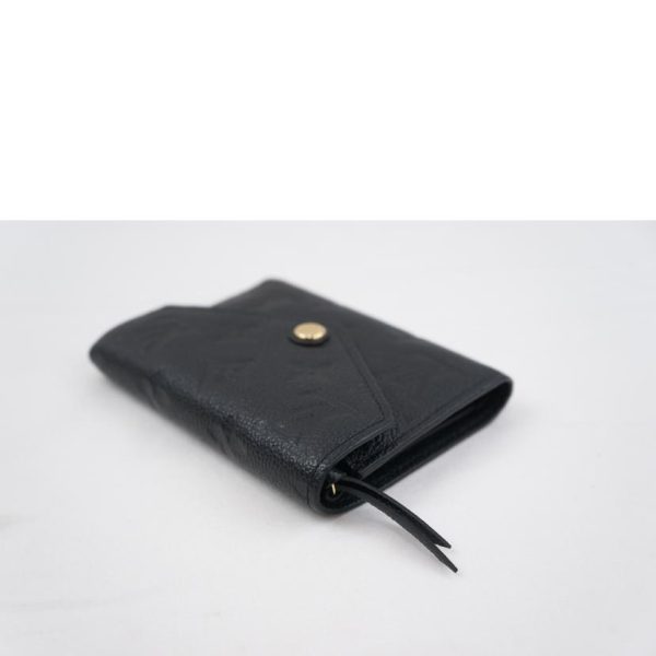 08225 3 Louis Vuitton Portefeuil Victorine Empreinte Wallet Black