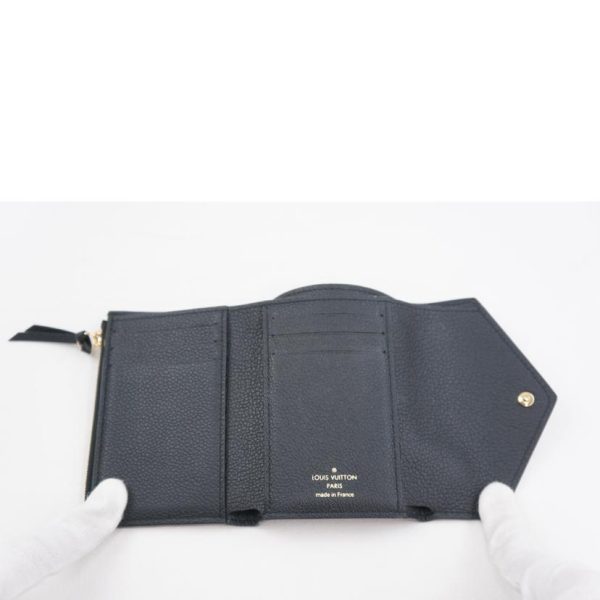 08225 4 Louis Vuitton Portefeuil Victorine Empreinte Wallet Black