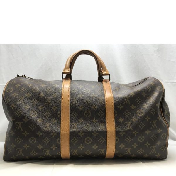 08338 2 LOUIS VUITTON Keepall 50 Duffle Bag Monogram Brown