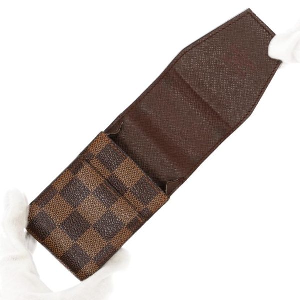 08454 5 Louis Vuitton Etuit Cigarette Case Damier Ebene Brown