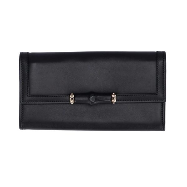 08495 1 Gucci Bamboo Leather Long Wallet