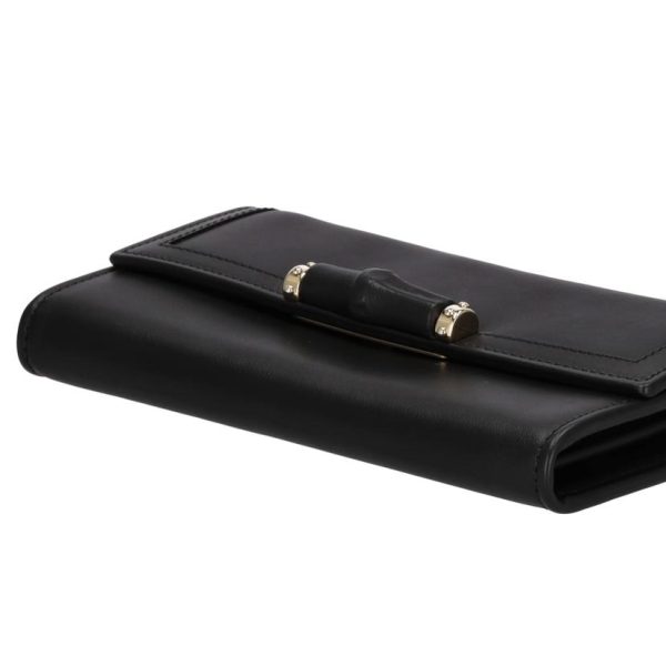 08495 3 Gucci Bamboo Leather Long Wallet