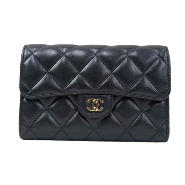 08522 1 Chanel Matelasse Wallet Black