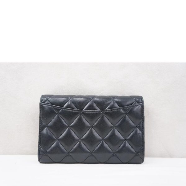 08522 2 Chanel Matelasse Wallet Black