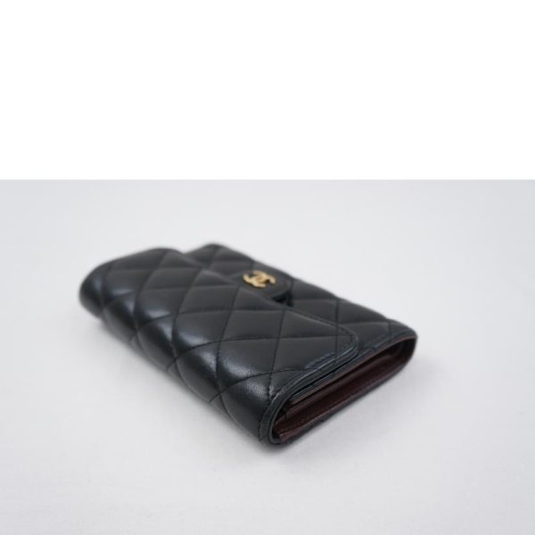 08522 3 Chanel Matelasse Wallet Black