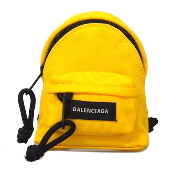 08525 1 Balenciaga Backpack Leather Solid Key Chain Bag