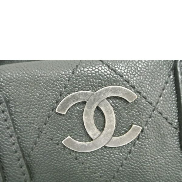 08692 6 CHANEL Boston Bag Stitch Caviar Skin Black