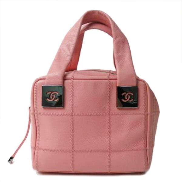 08722 1 CHANEL Mini Chocolate Bar Bag Soft Caviar Skin Pink