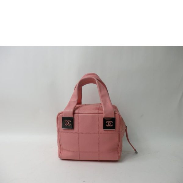 08722 2 CHANEL Mini Chocolate Bar Bag Soft Caviar Skin Pink